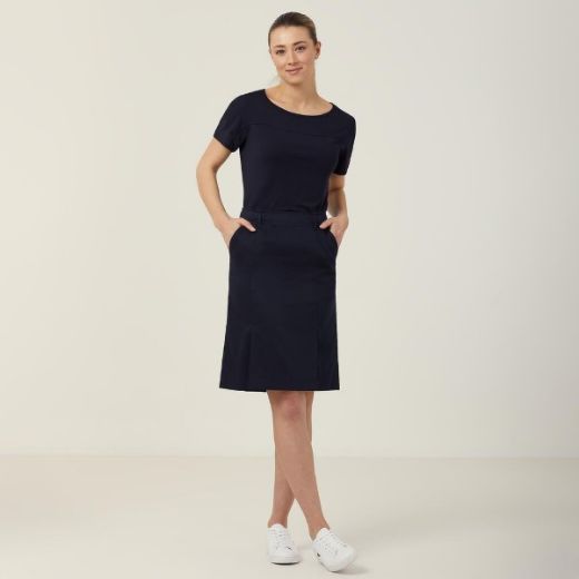 Picture of NNT Ladies Poly Viscose Gaberdine Flex Waist Pleat Skirt